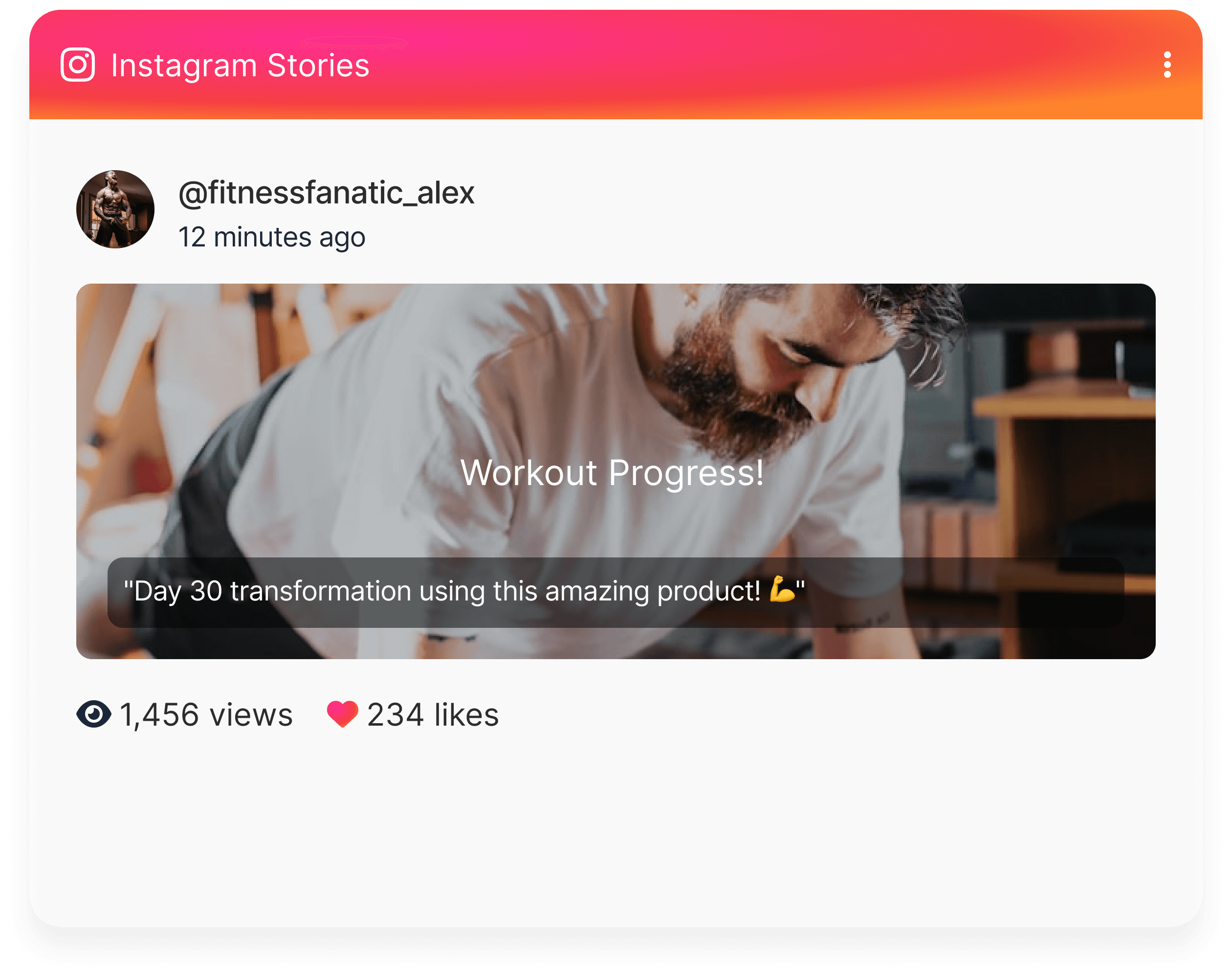 Instagram Stories UGC example
